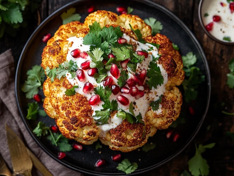 Blomkål tikka — ovnsbakt med krydder