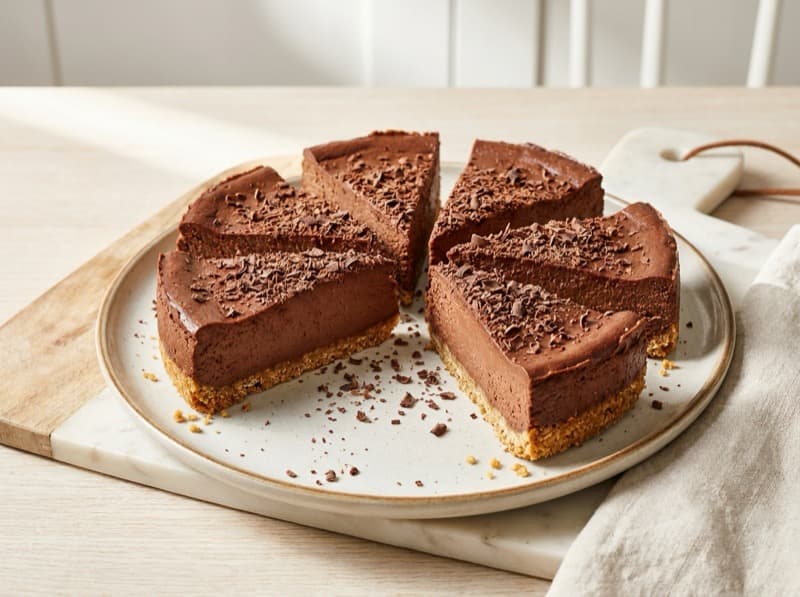 Cottage cheese sjokolade-cheesecake (uten ovn)