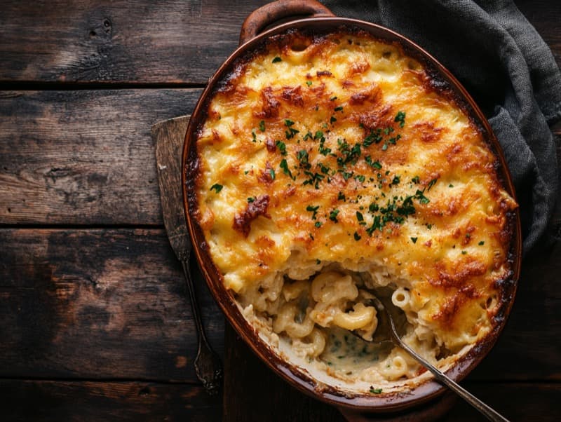 Fiskegrateng med makaroni