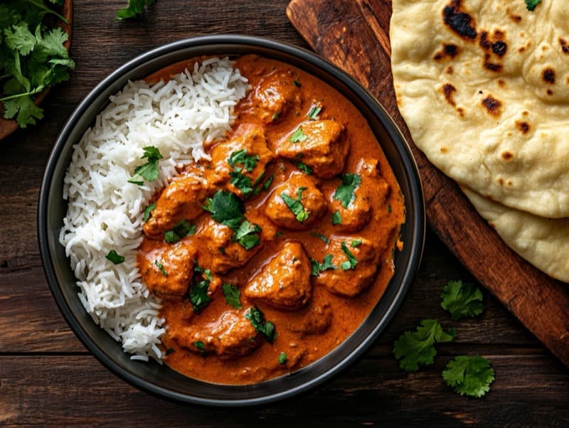 Kylling tikka masala med ris