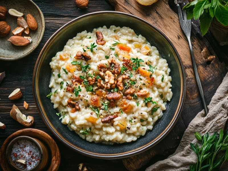 Risotto med sopp — kremet sopprisotto